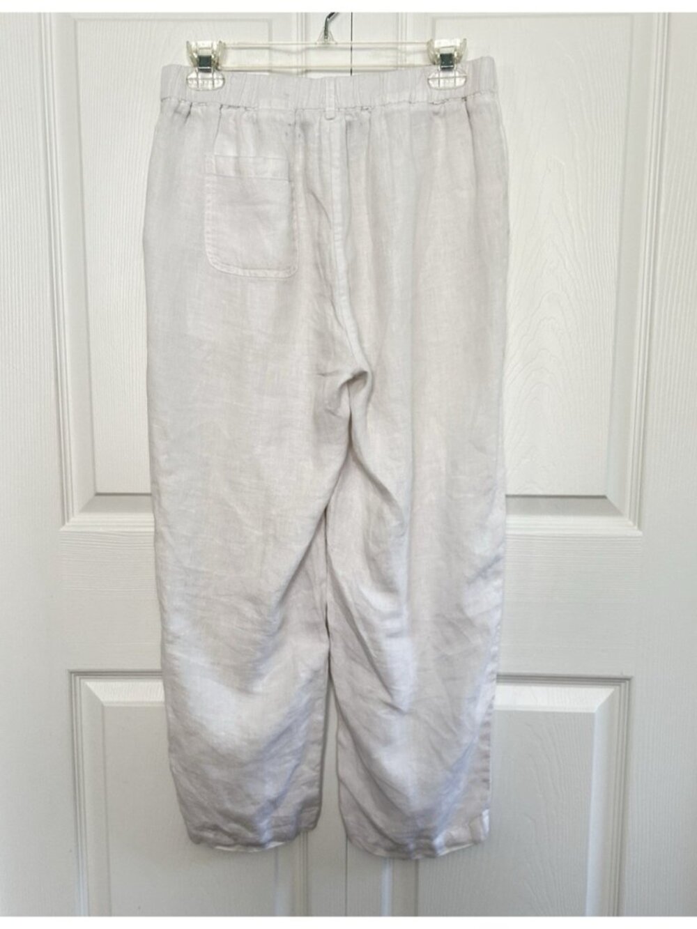 Quince Women’s 100% European Linen Pull On Crop Pants White Size S - Picture 12 of 16